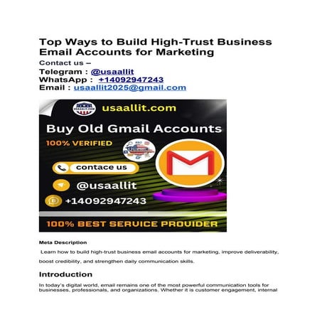 How to Build a Trusted Email Presence for Sustainable Business Growth ...