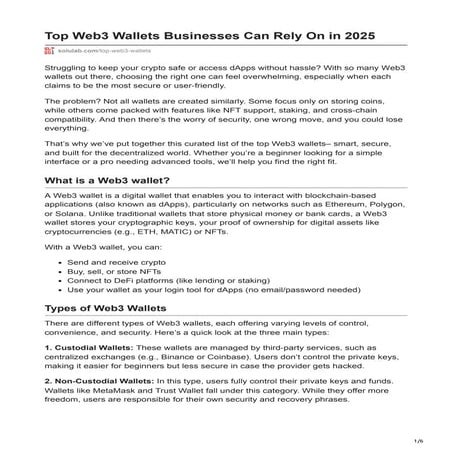 Top Web3 Wallets Businesses Can Rely On in 2025.pdf