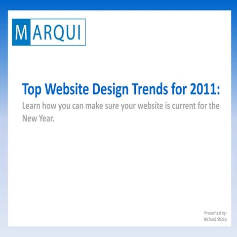 Top Website Design Trends 2011