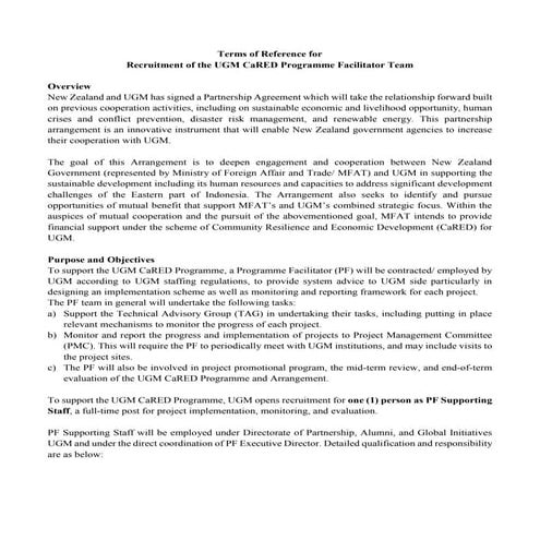 Tor for pf recruitment