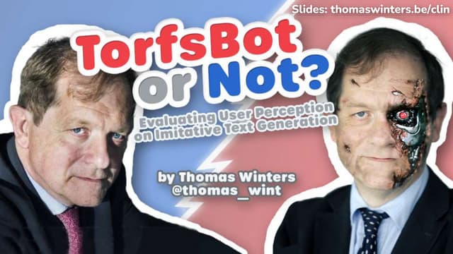 TorfsBot or Not? Evaluating User Perception on Imitative Text Generation (CLI...