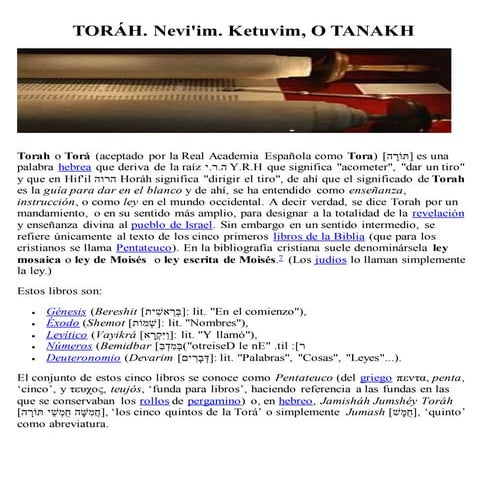 Toráh. nevi'im. ketuvim, o tanakh word | DOCX