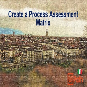 Steps towards RPA Development: Create a Process Assessment Matrix 