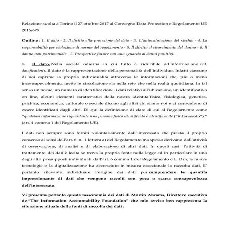 Responsabilità e danno nel Regolamento Privacy Europeo