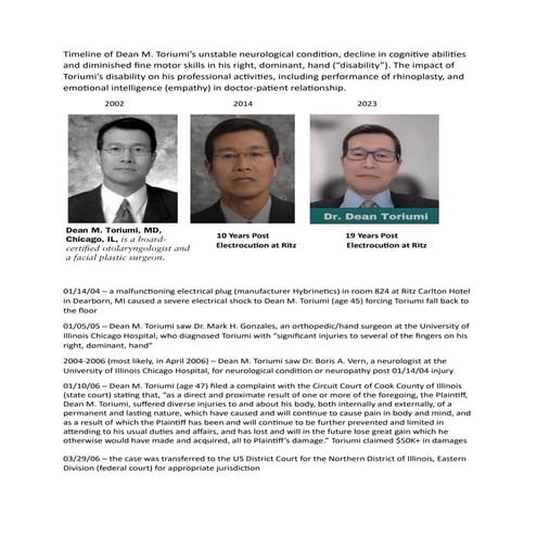 Dr. Dean Toriumi's disability 011404-100723