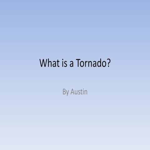 What is a tornado?