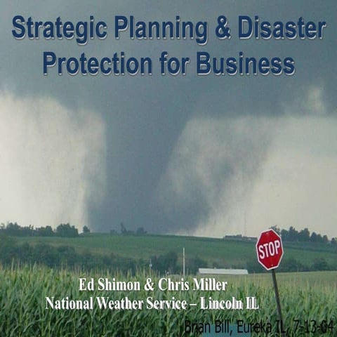 Tornado Preparedness Saves Lives - Nat. Weather Service