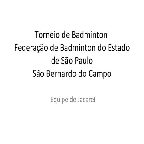 Torneio De Badminton