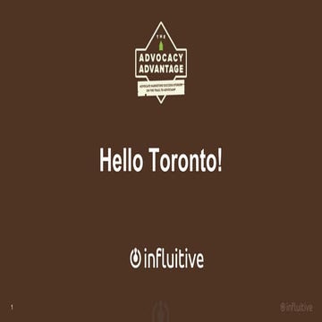 Advocacy Advantage: Toronto