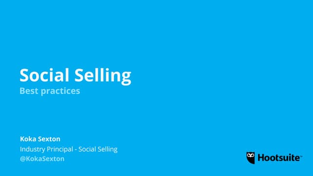 How to drive the digital transformation of sales and build a social selling m...