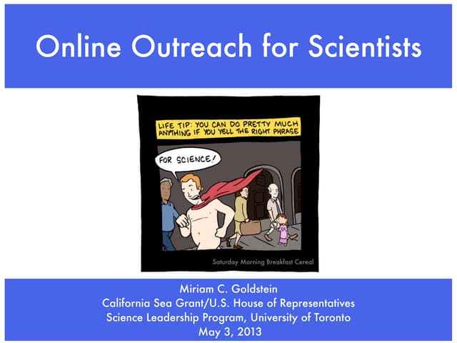 Online Outreach for Scientists