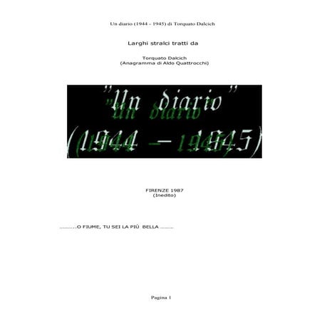 Torquato Dalcich - Un diario (1944 - 1945)