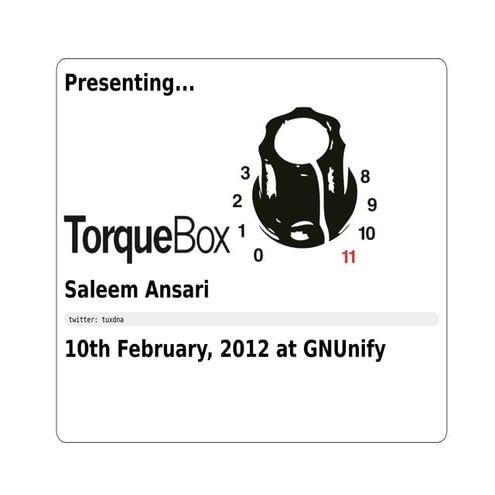 TorqueBox at GNUnify 2012