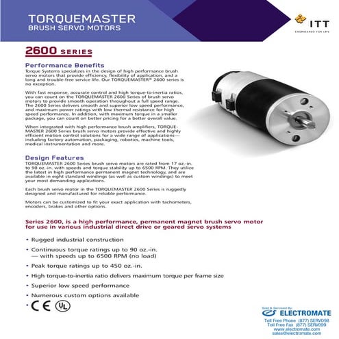 Torque systems 2600_series_specsheet