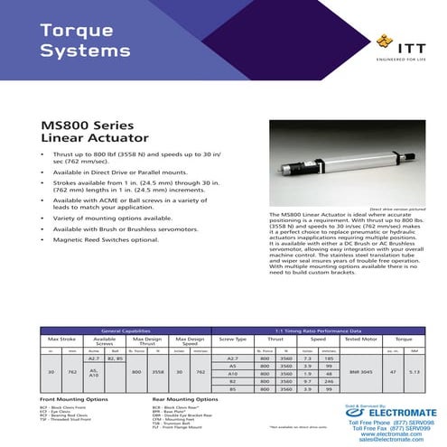 Torque systems ms800_specsheet