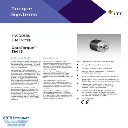 Torque systems sm15_specsheet