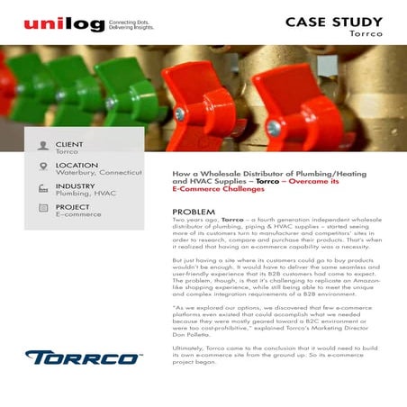 How a Wholesale Distributor of Plumbing/Heating and HVAC Supplies – Torrco – Overcame its E-Commerce Challenges