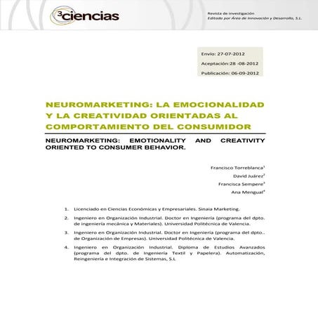 Torreblanca, f.   neuromarketing