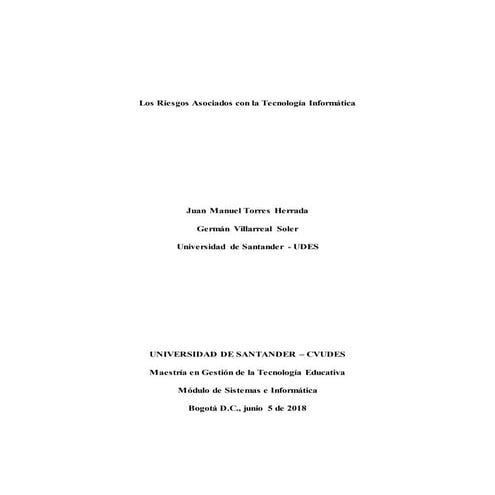 RIESGOS ASOCIADOS A INTERNET. Torres & Villareal