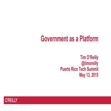 Government as a Platform