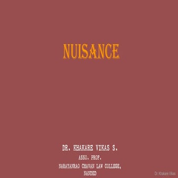 Tort nuisance