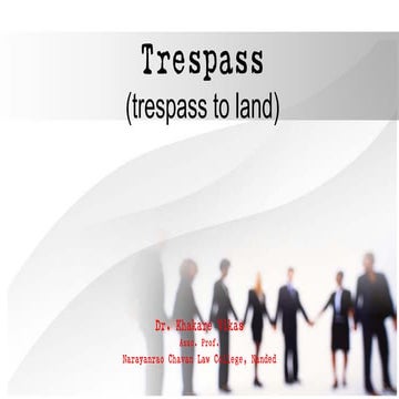 Tort trespass