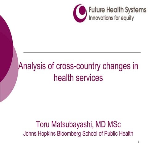 Analysis of cross-country changes in health services 