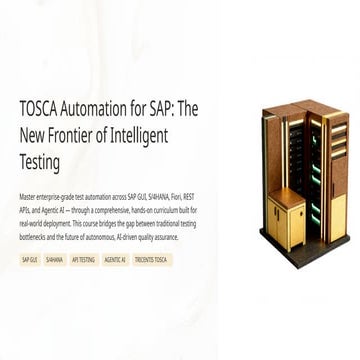 TOSCA SAP Automation – Complete Guide to SAP GUI, S/4HANA & API Testing ...