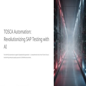TOSCA SAP Automation – Complete Guide to SAP GUI, S/4HANA & API Testing ...