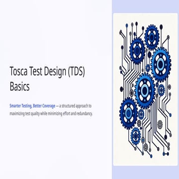 Tosca Test Design (TDS) Test Design Section)Basics | PPTX