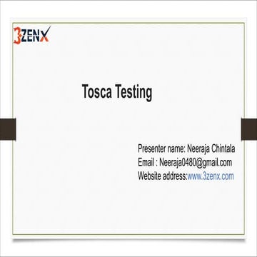 TOSCA testing training in  madhapur,Hyderabad