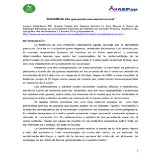 TOSFERINA ¿En que punto nos encontr...