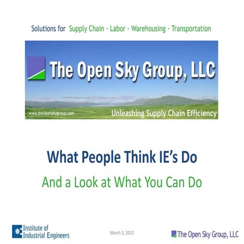 IIE Midwest Region 6 Conference Lunch Keynote Presentation