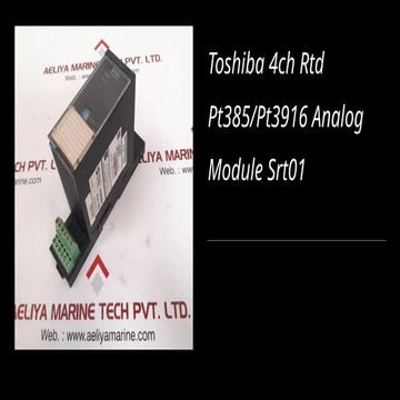 Toshiba 4Ch Rtd Pt385/Pt3916 Analog Module Srt01