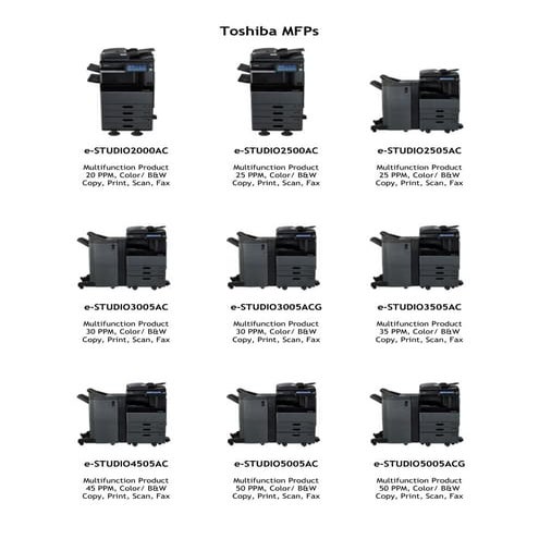 Toshiba Guide to Copiers and Printers