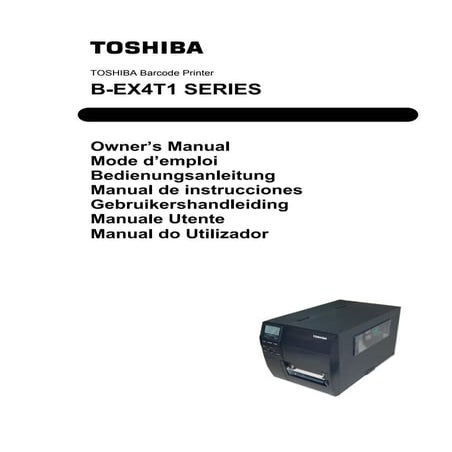 도시바프린터 TEC B-EX4T2 열전사감열 바코드프린터 매뉴얼 | PDF