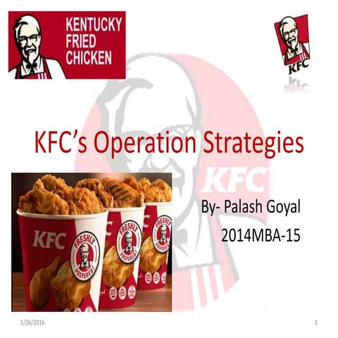 Operations strategies of KFC
