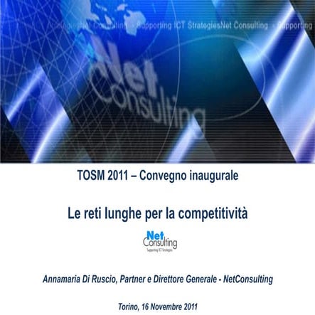 Tosm 2011 presentazione convegno inaugurale