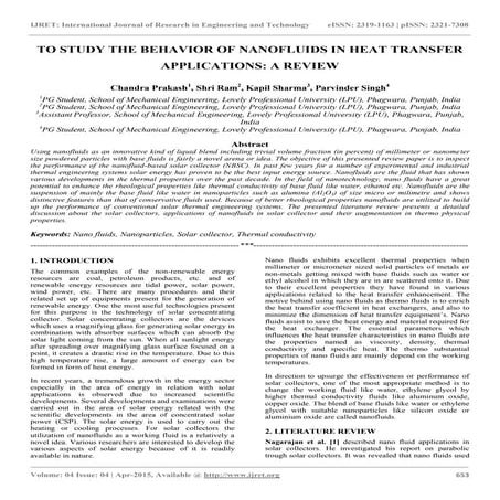 Effect of nanofluid on heat transfer characteristics of double pipe ...
