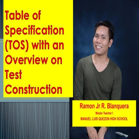 Tos with test construction sir brai
