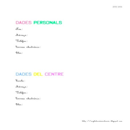 Agenda: altres documents