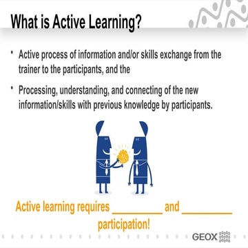 Train Of Trainer - Active Learning for Adult Learners