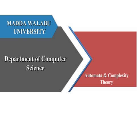 Theory of Complexity and Automata  at MWU