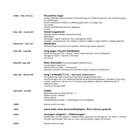 CV Dansk | DOCX