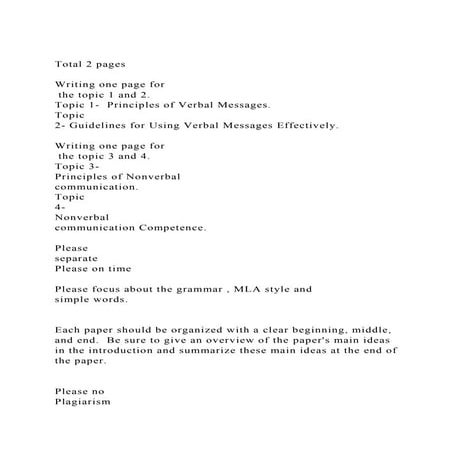 Total 2 pages Writing one page for the topic 1 and 2.Topic.docx