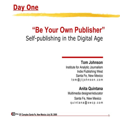 Total be your own publisher seminar spring 2010