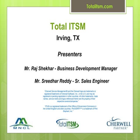 Total ITSM Presentation