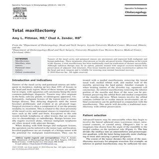 Total maxillectomy