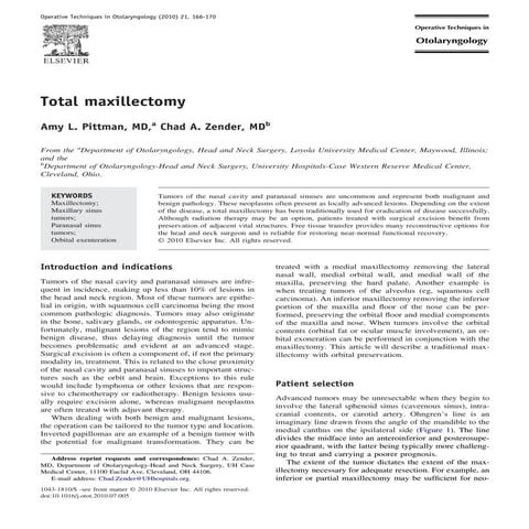 Total maxillectomy
