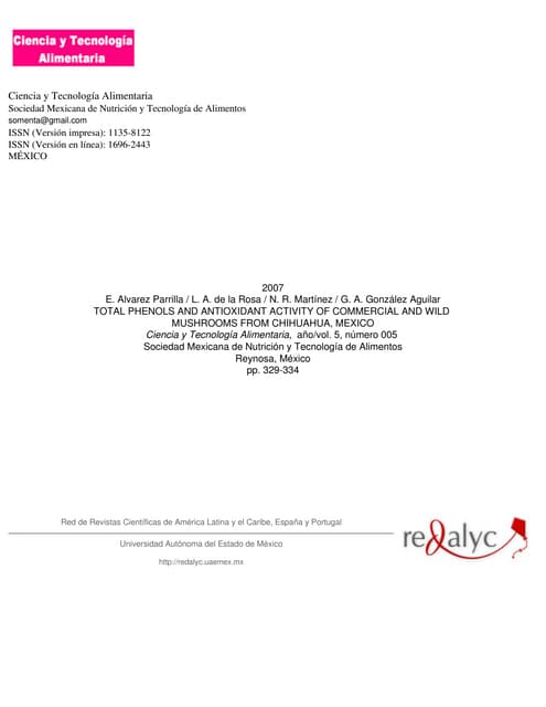 Total phenols and antioxidant activity  cogumelos no_pw